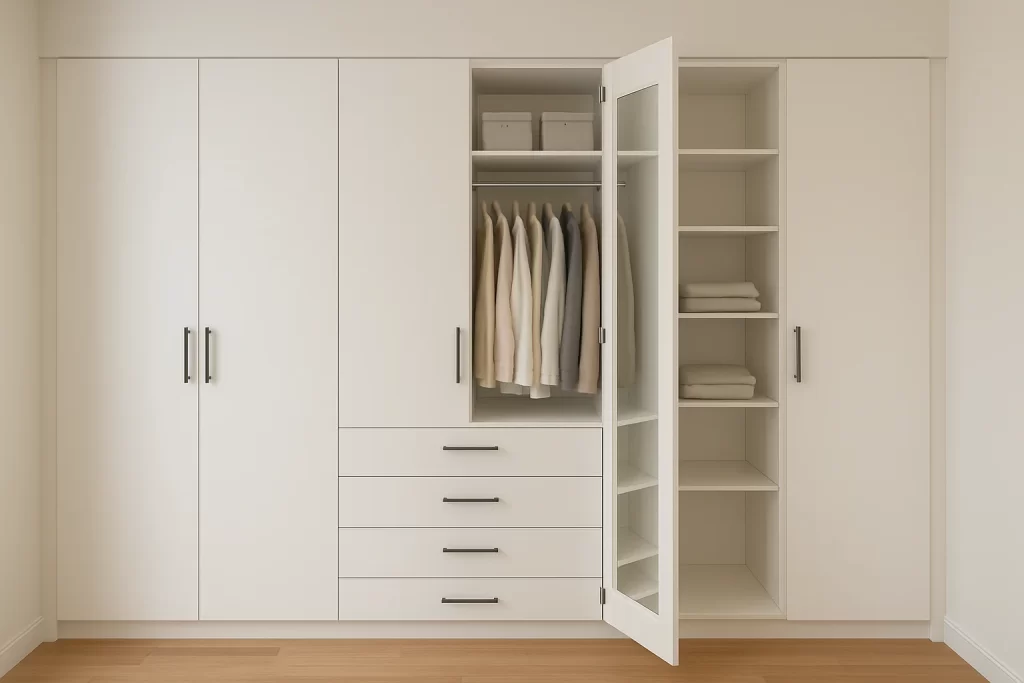 Diseño de Closet Elegante y funcional en Quito realizado por Omah Studio